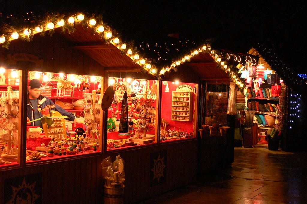 christmas market on london south bank