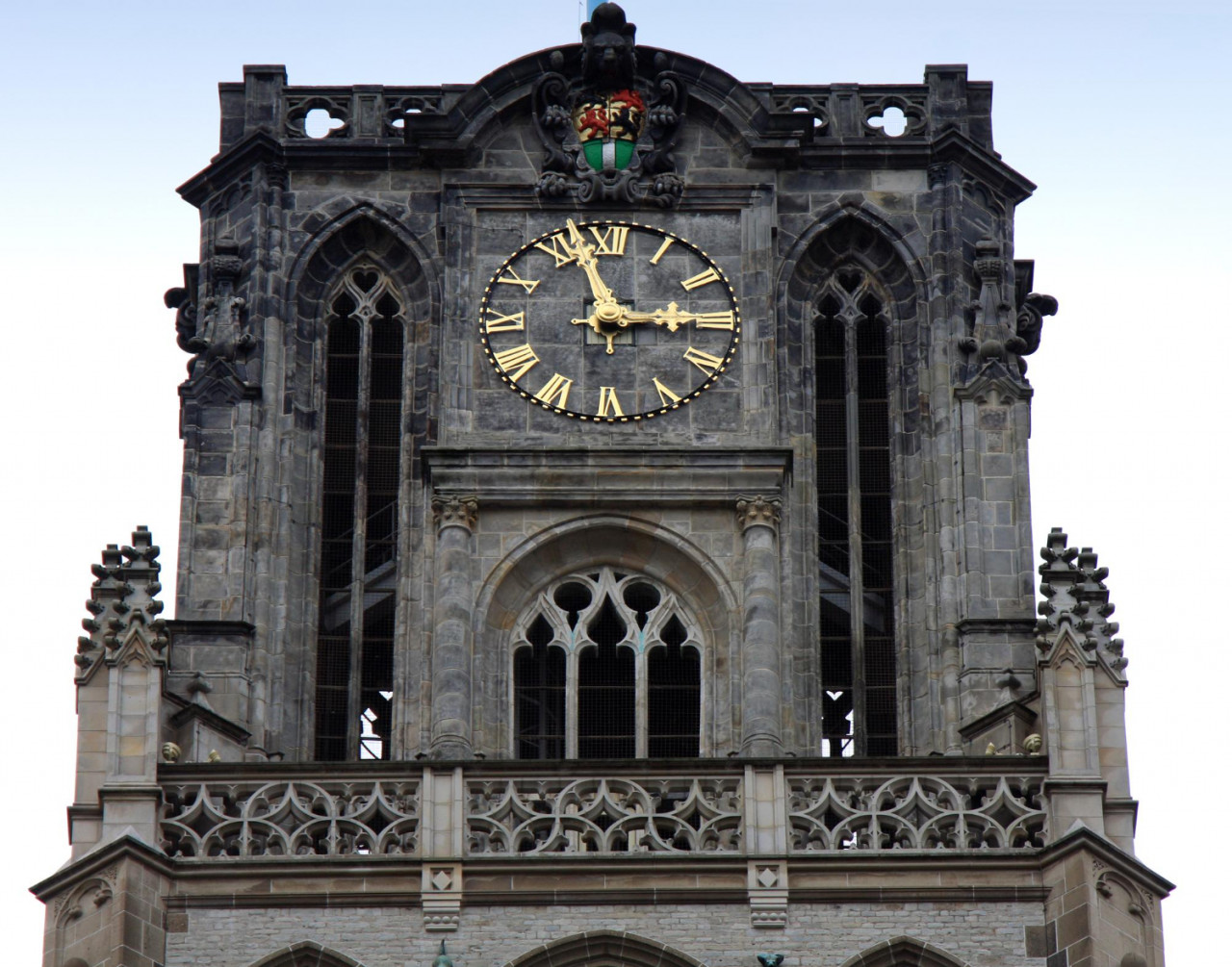 church st lawrence clock top rotterdam holland netherlands