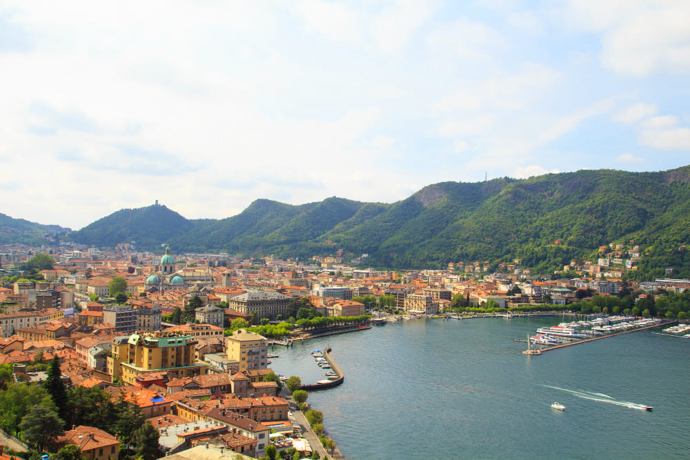 city como is top view italy