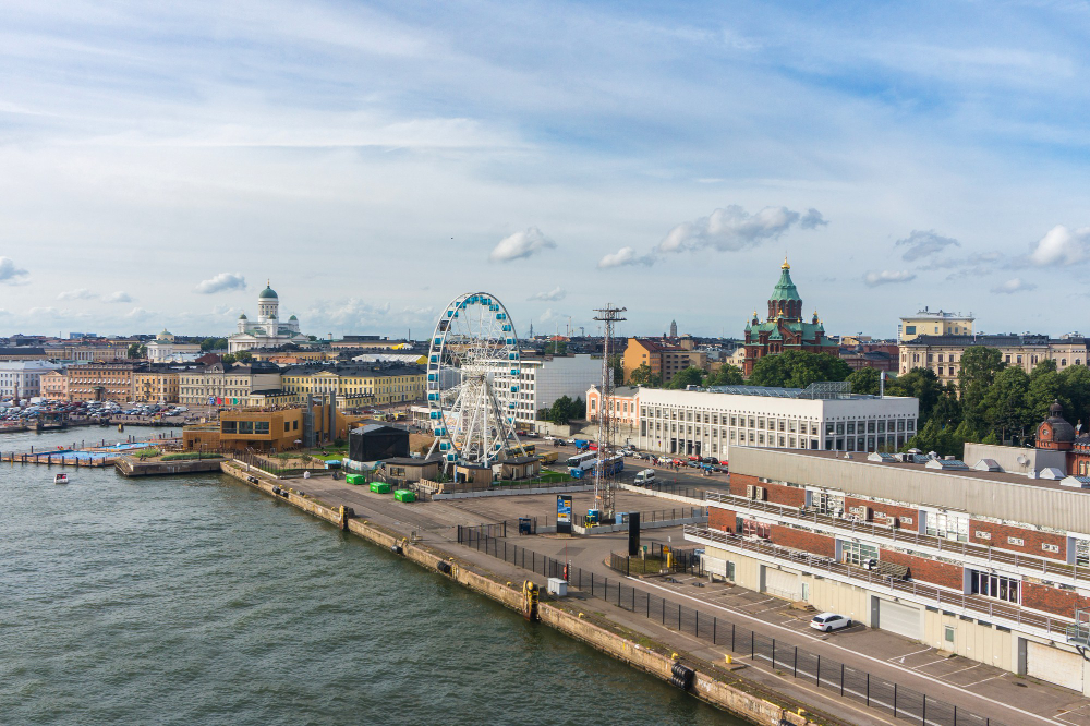 cityscape helsinki sky wheel helsinki cathedral uspenski orthodox cathedral