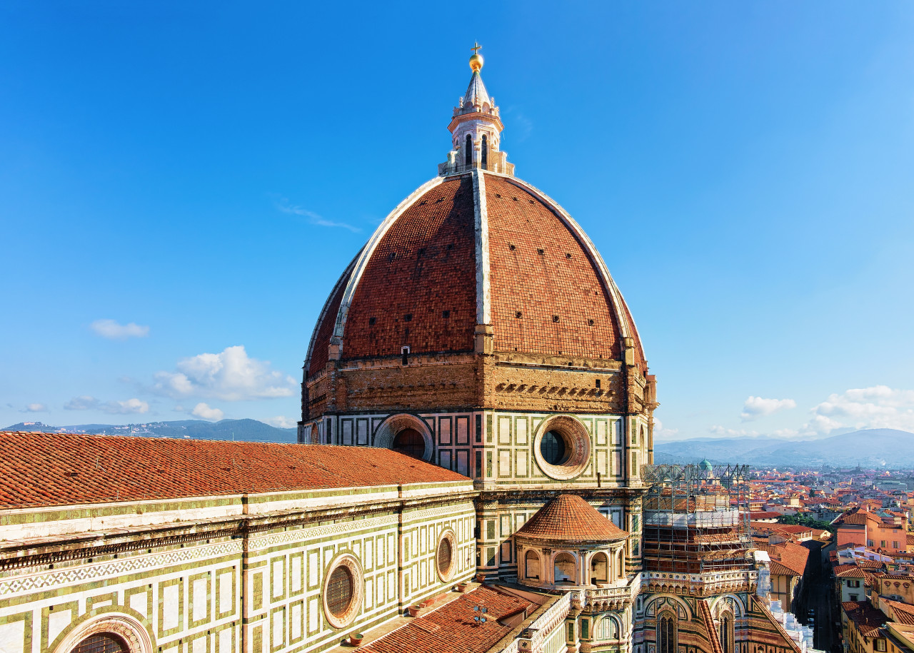 cityscape with santa maria del fiore duomo cathedral florence italy