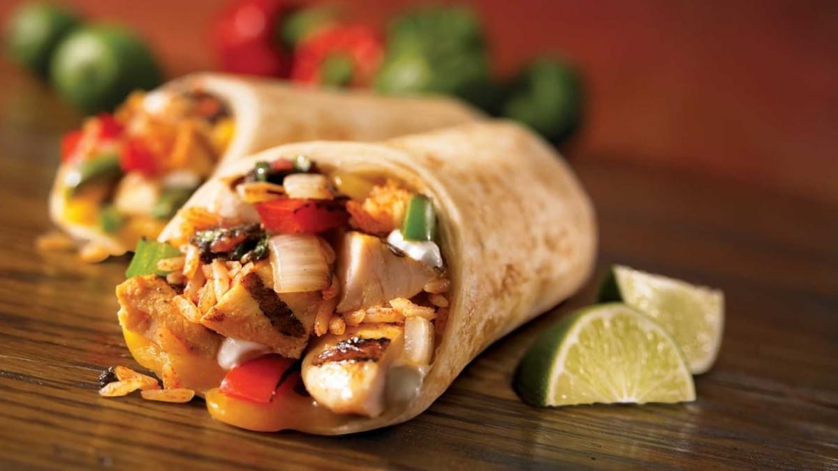 close up photo of a burrito 1