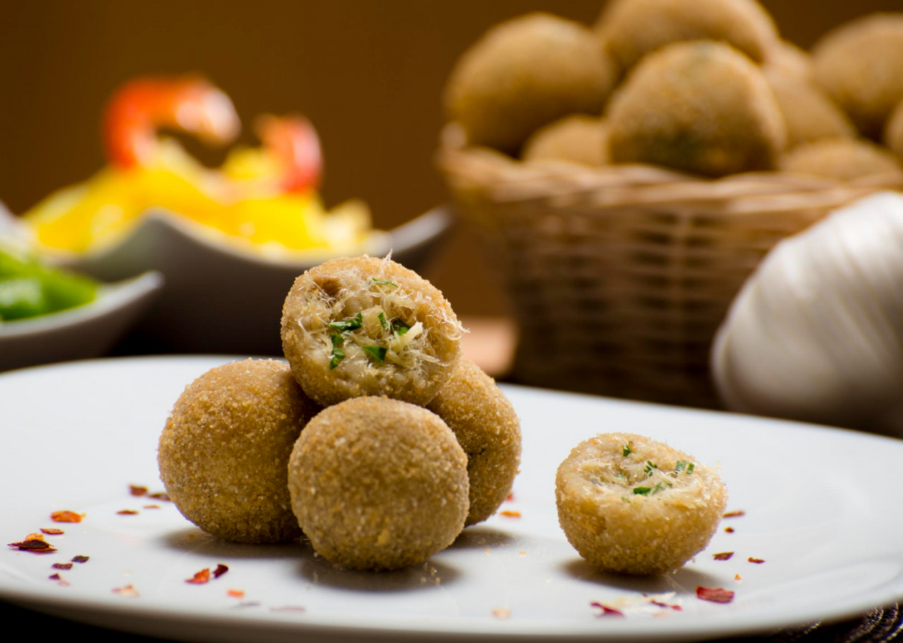 codfish ball fried salted snack stuffed with codfish bolinho de bacalhau