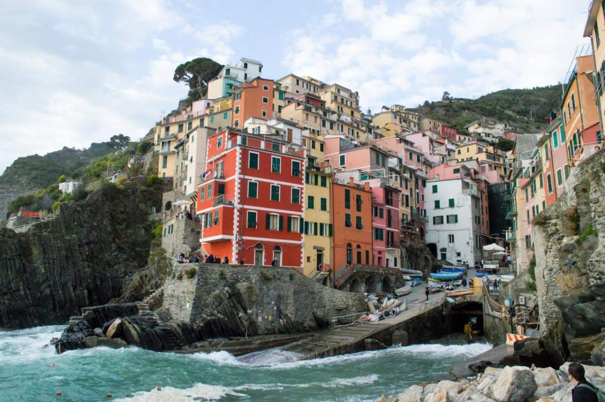 colorful houses on the coast of italy