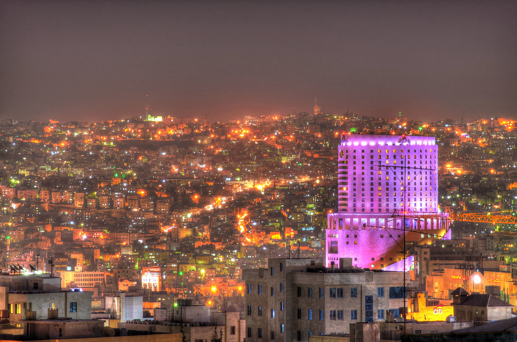 colorful lovely lights of amman