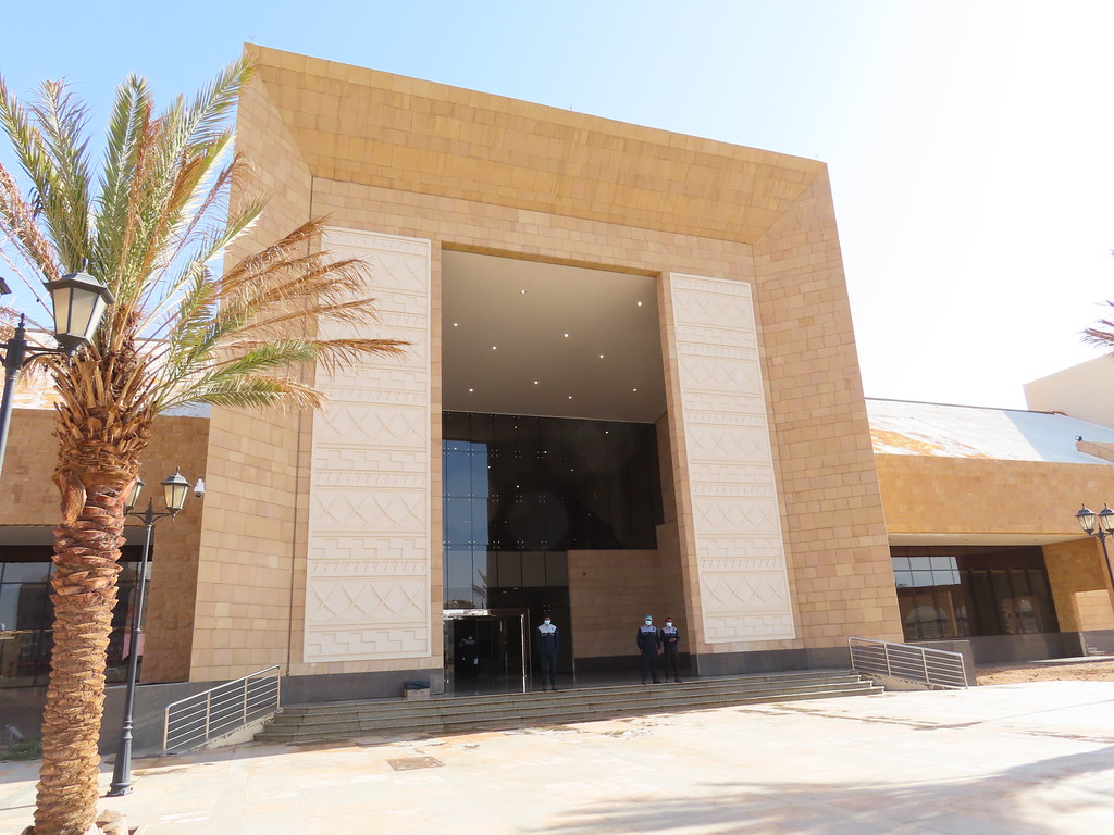 contemporary building hejaz railway museum tabuk saudi arabia