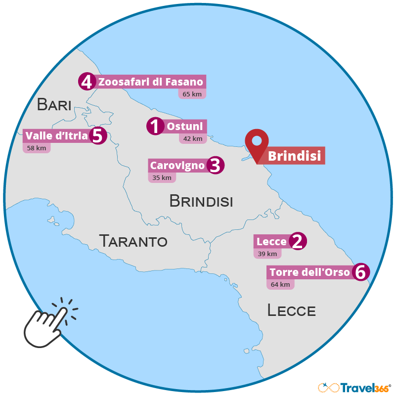 cosa vedere dintorni brindisi