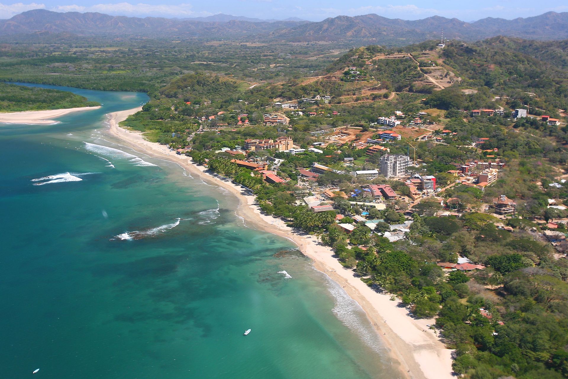 costa rica playa tamarindo and rivermouth 2007 aerial photograph tamar