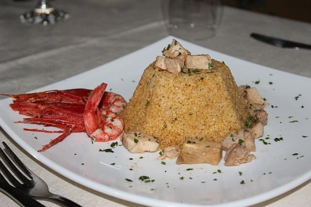 cous cous di pesce con gamberone