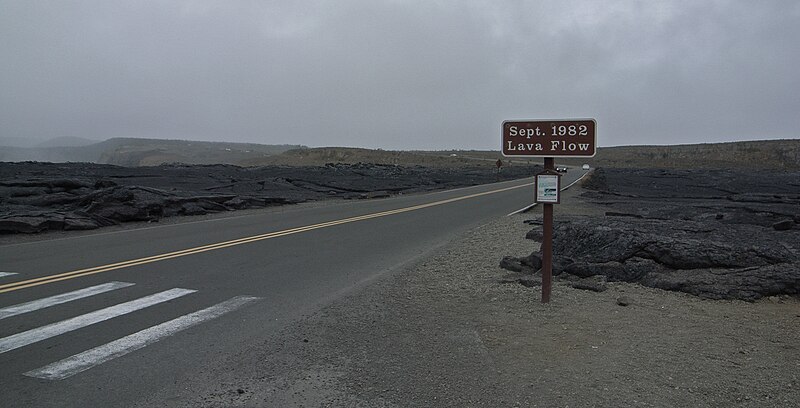 crater rim road 1982 lava