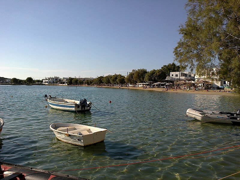 cyclades paros aliki port beach panoramio