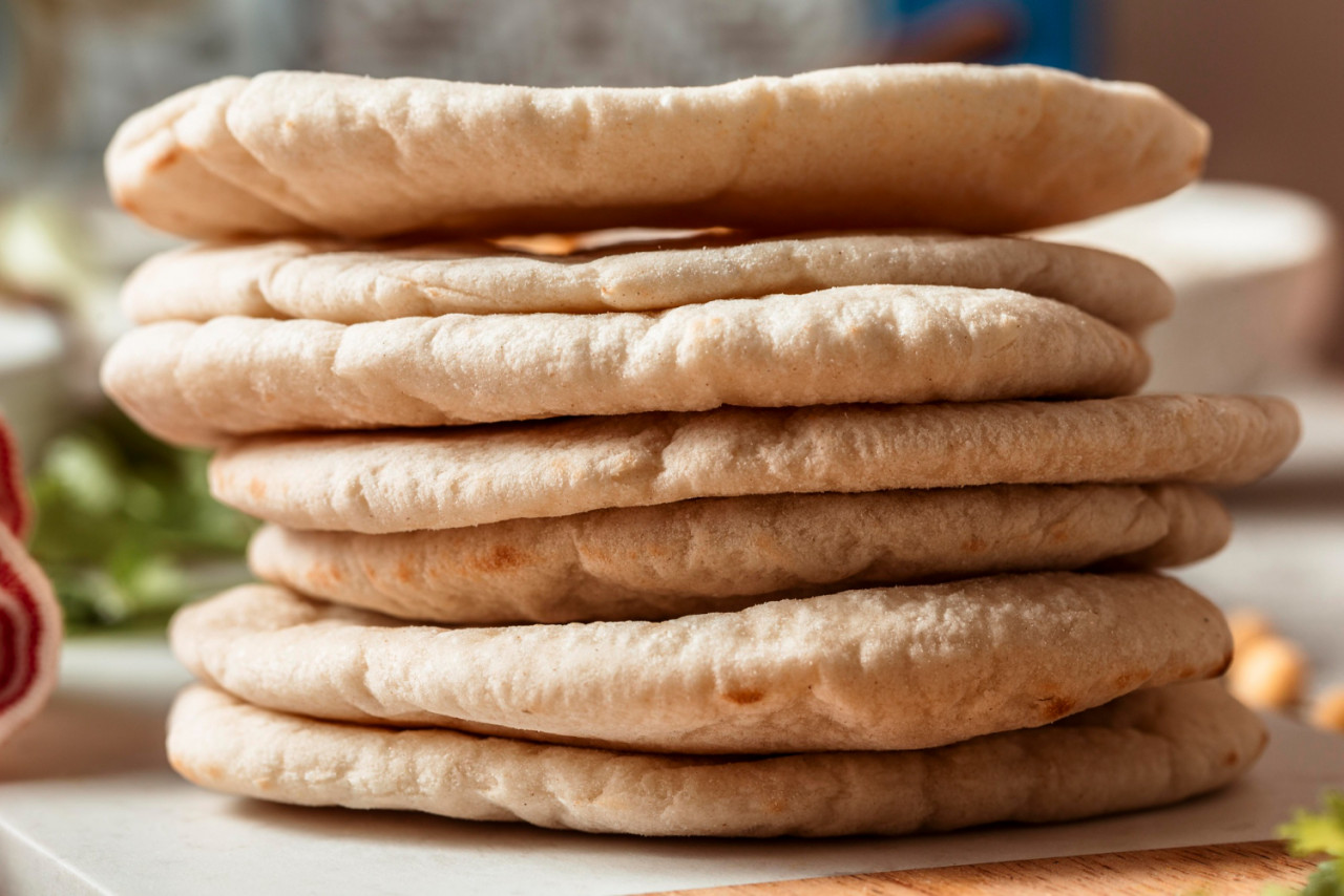 delicious pita bread arrangement