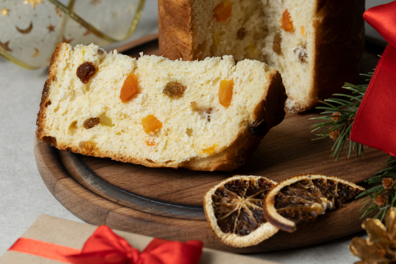 delizioso panettone natalizio dall alto