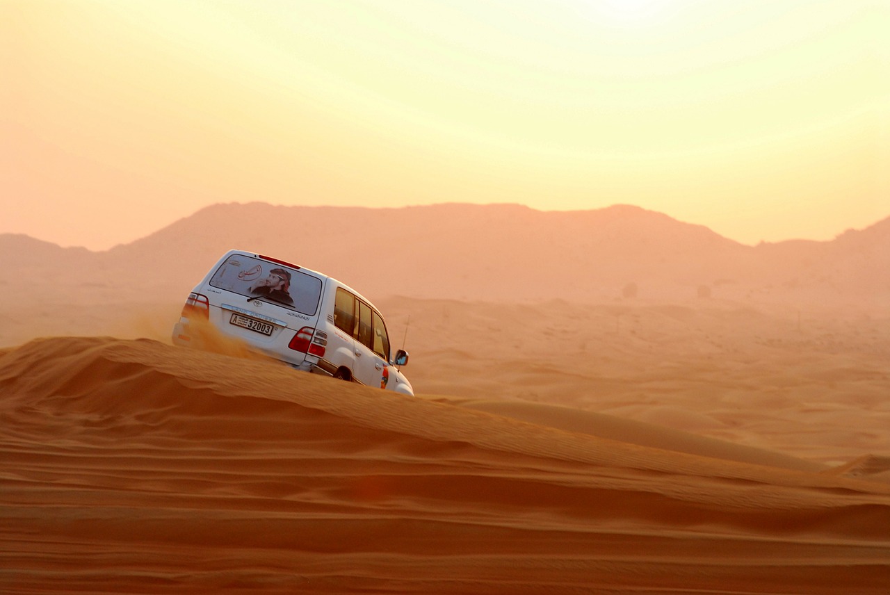deserto sabbia tramonto dubai arab
