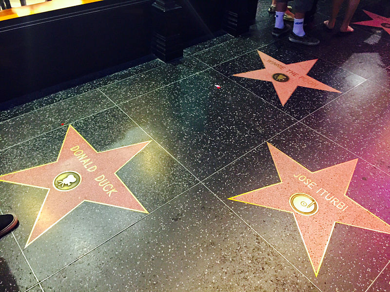 donald duck star on hollywood walk of fame los angeles