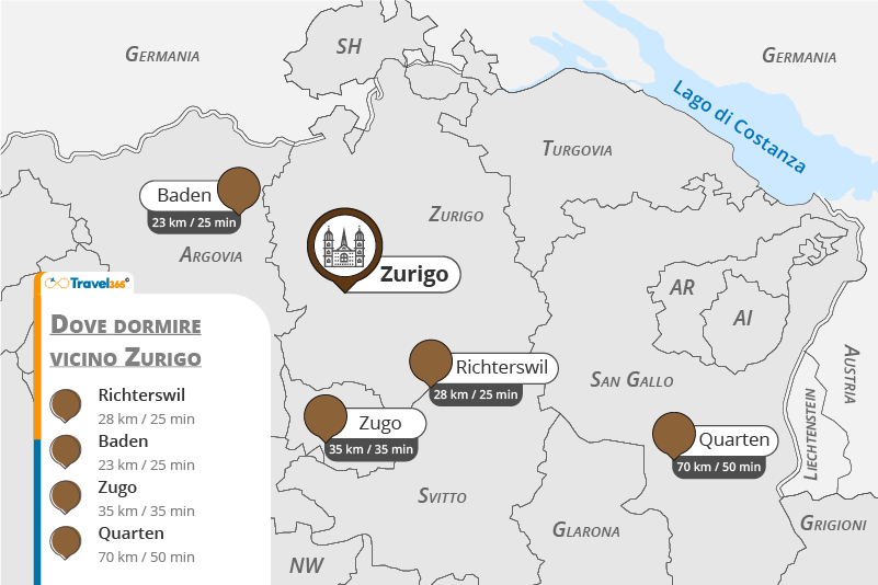 dove dormire dintorni zurigo