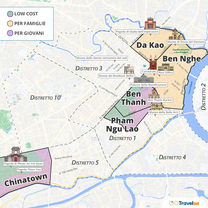 dove dormire hochiminh info utili zone consigliate