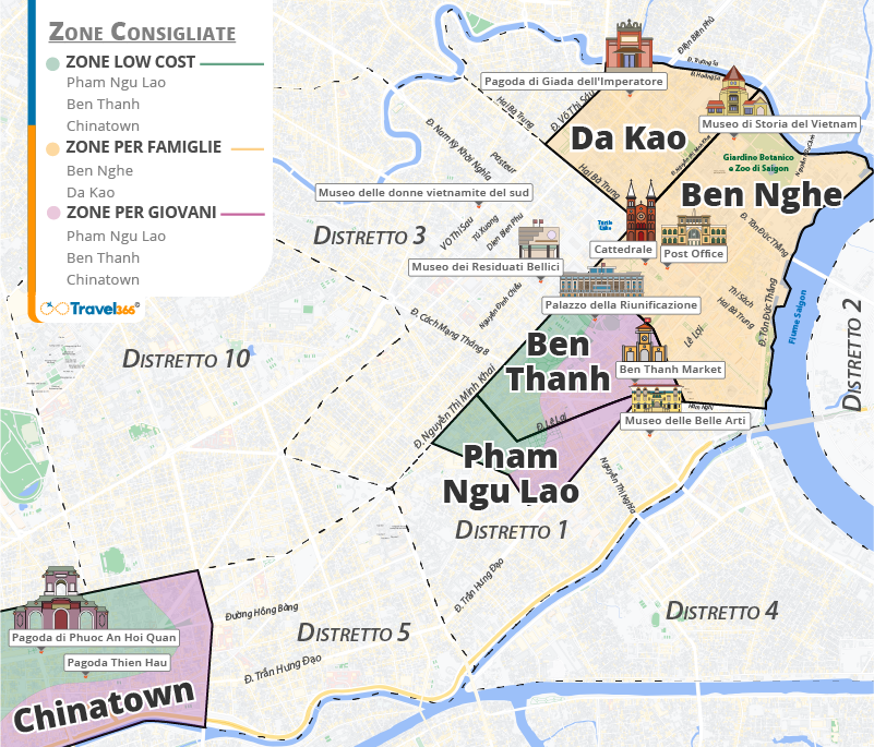 dove dormire hochiminh info utili zone consigliate