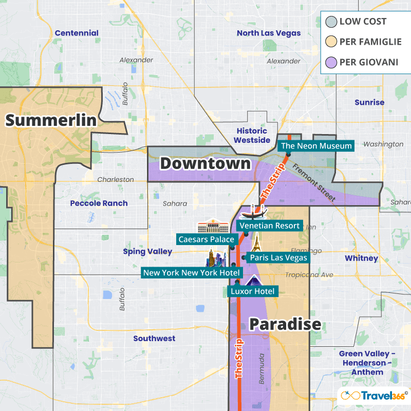 dove dormire las vegas zone migliori per soggiornare