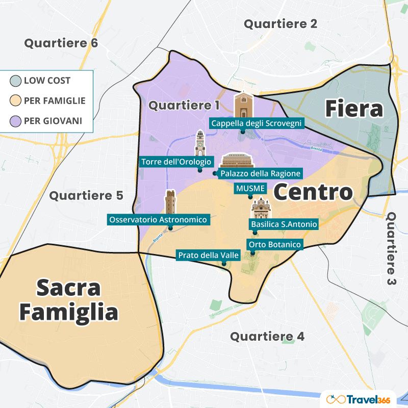 dove dormire padova zone migliori per soggiornare