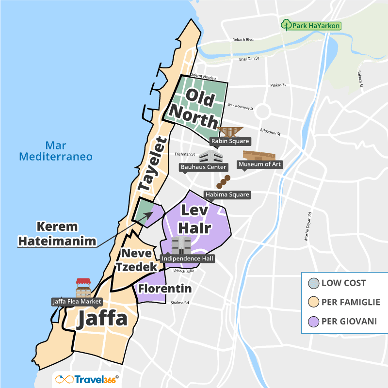 dove dormire tel aviv info utili zone consigliate