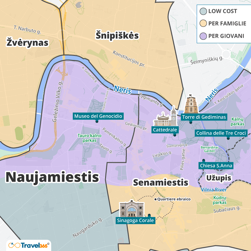 dove dormire vilnius zone migliori per soggiornare