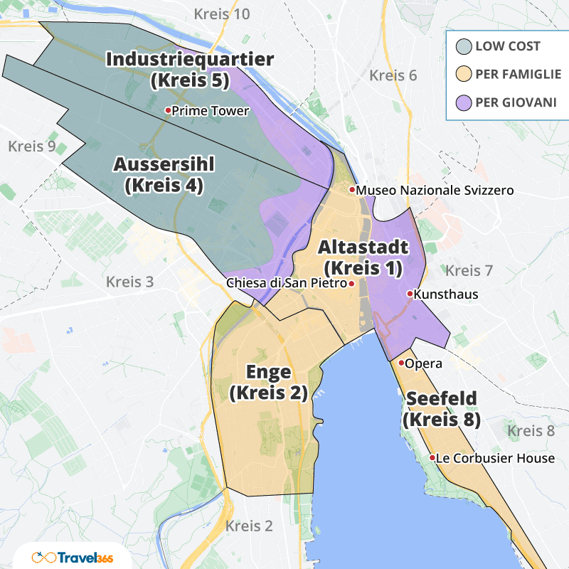 dove dormire zurigo info utili zone consigliate