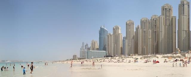 dubai marina beach panorama