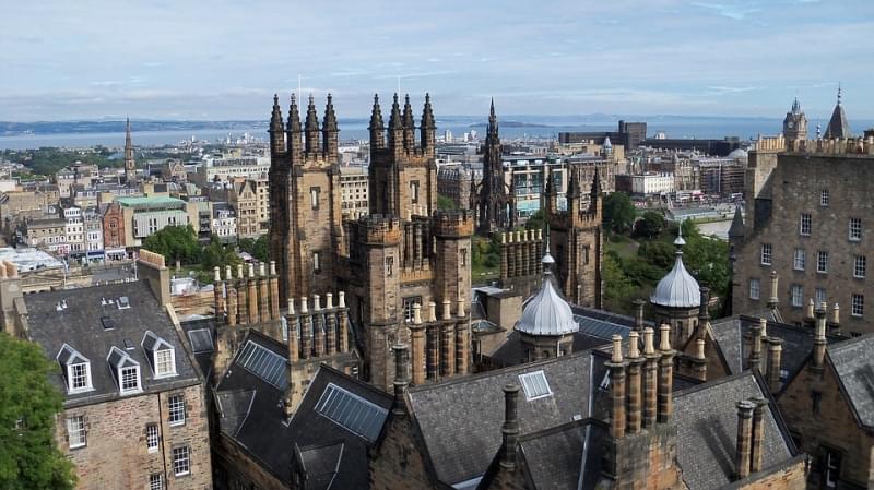 castello di edimburgo visto dall'alto