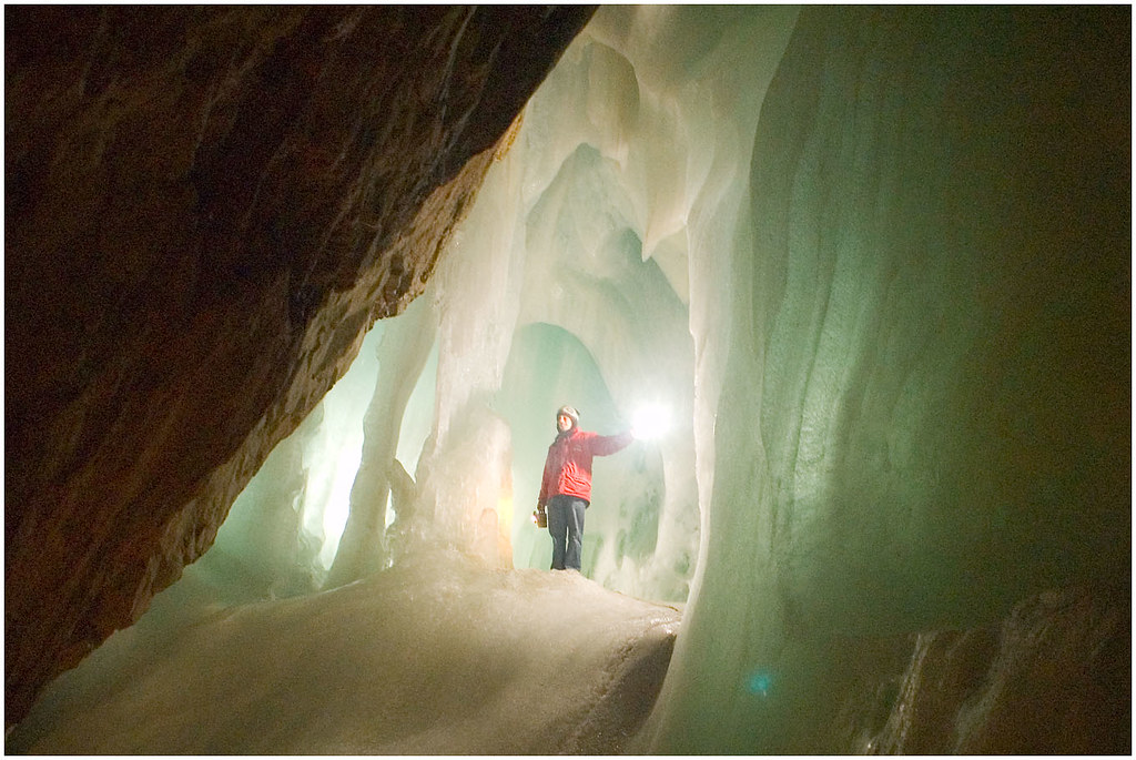 eisriesenwelt ice cave at werfen austria