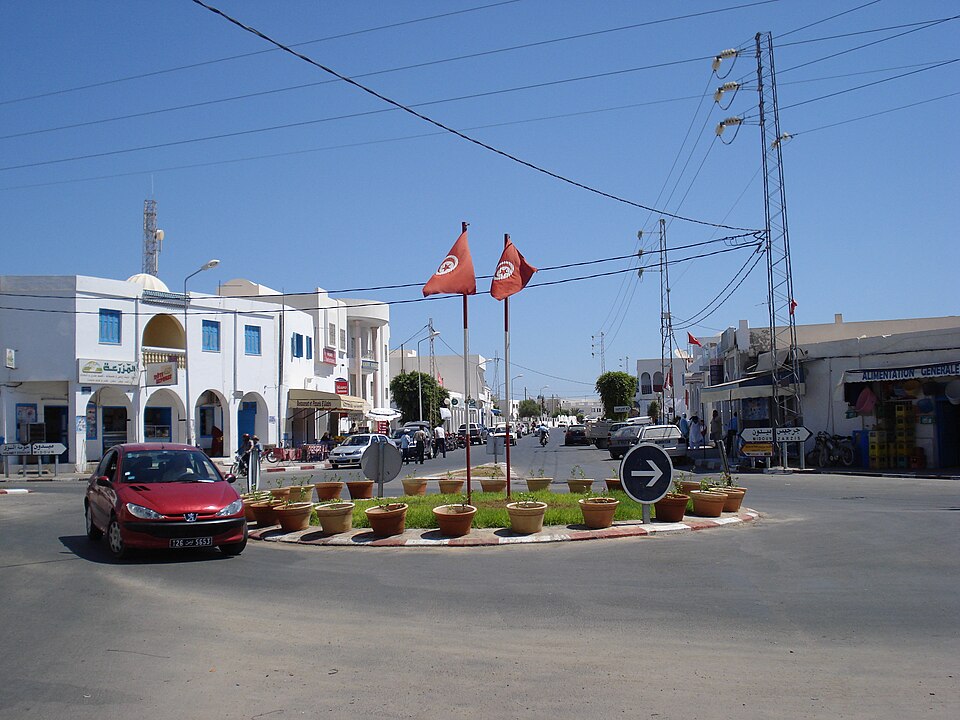 Architettura bianca di el mey a djerba