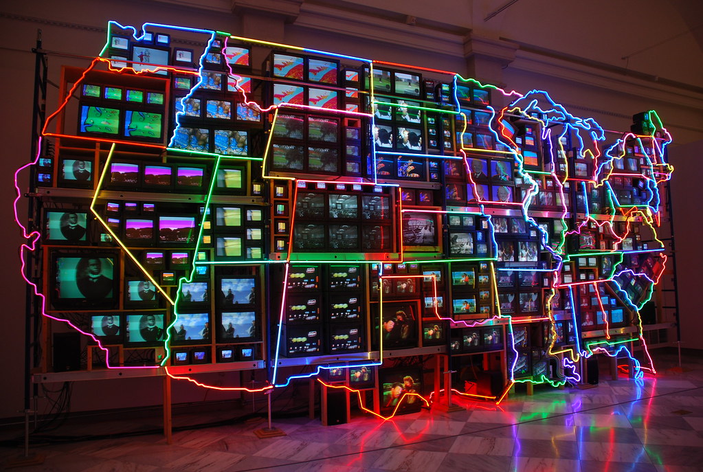 electronic superhighway by nam june paik 1