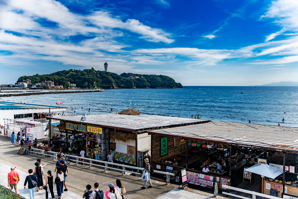 enoshima island and enoshima west beach fujisawa e e a a c c e a a a a