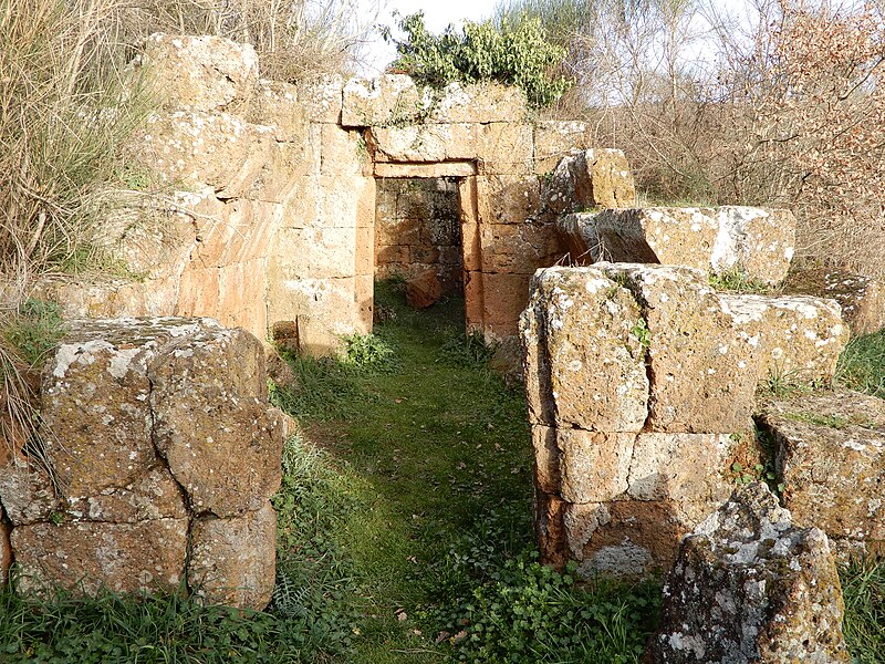 etruscan tomb cuccumella marturanum natural park italy