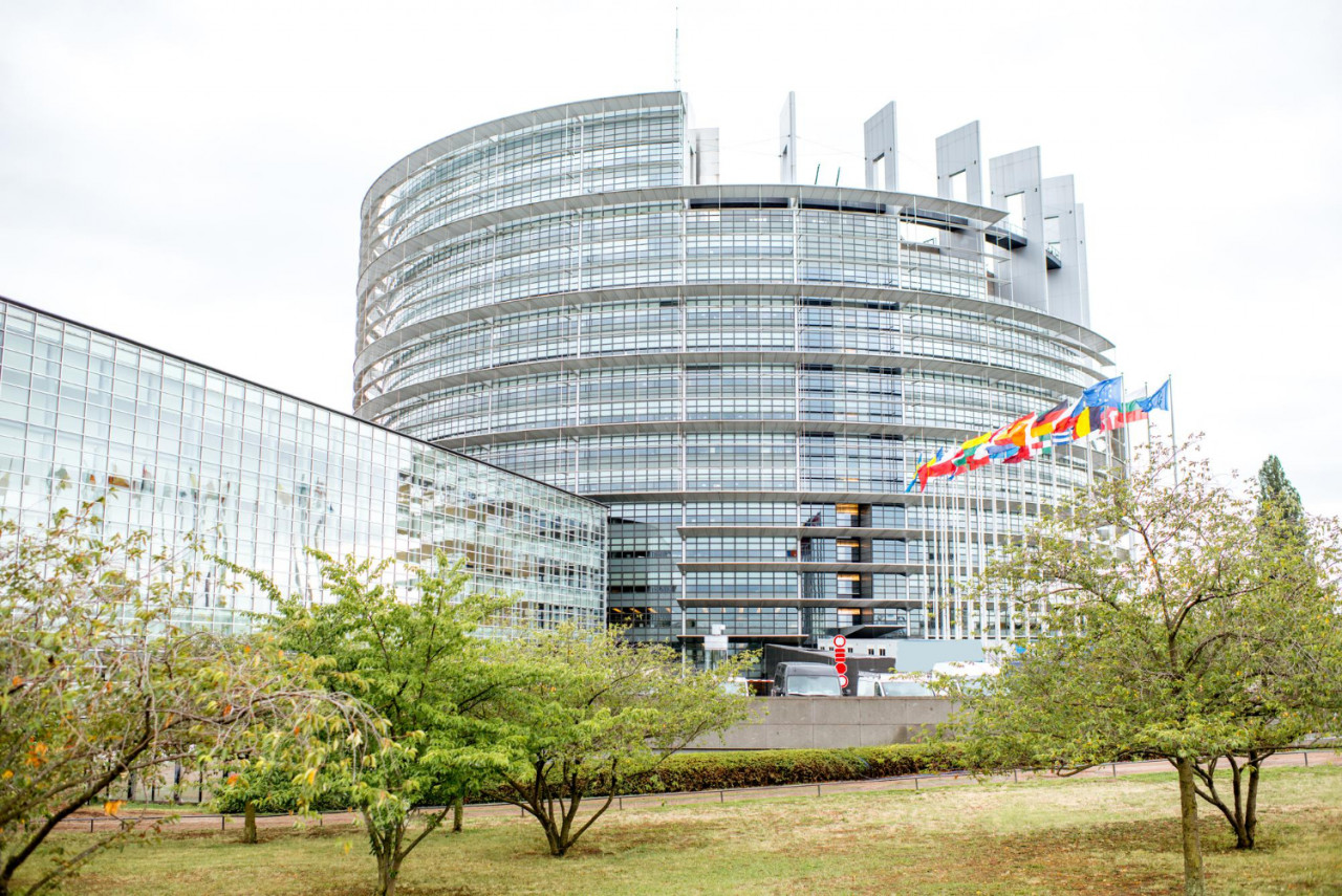 european union parliament building strasbourg city france