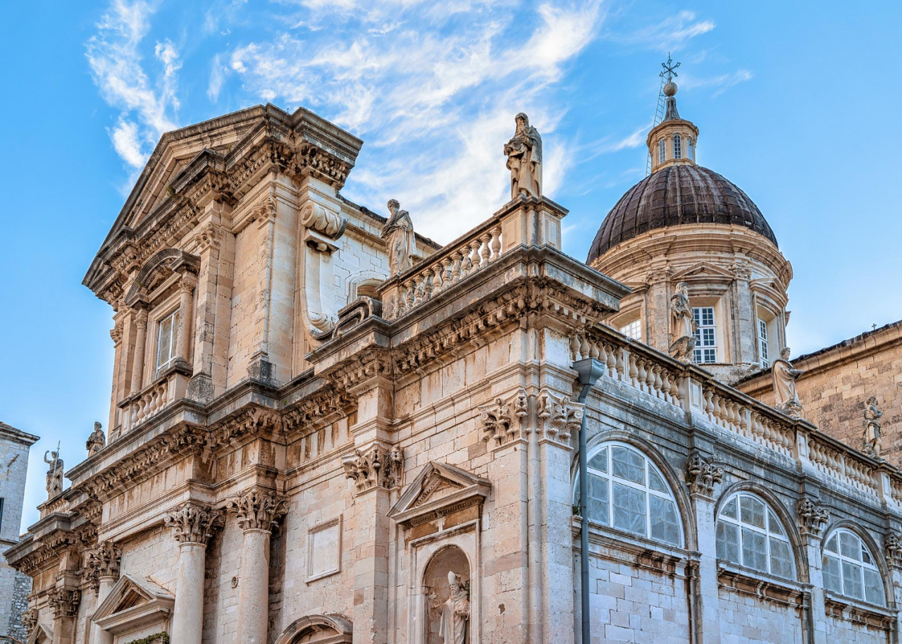 facade dubrovnik cathedral old city dubrovnik croatia