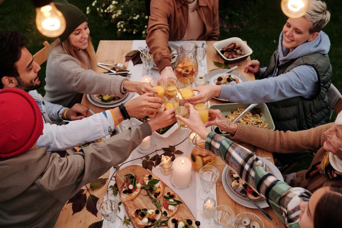 family doing a thanksgiving toasts 1