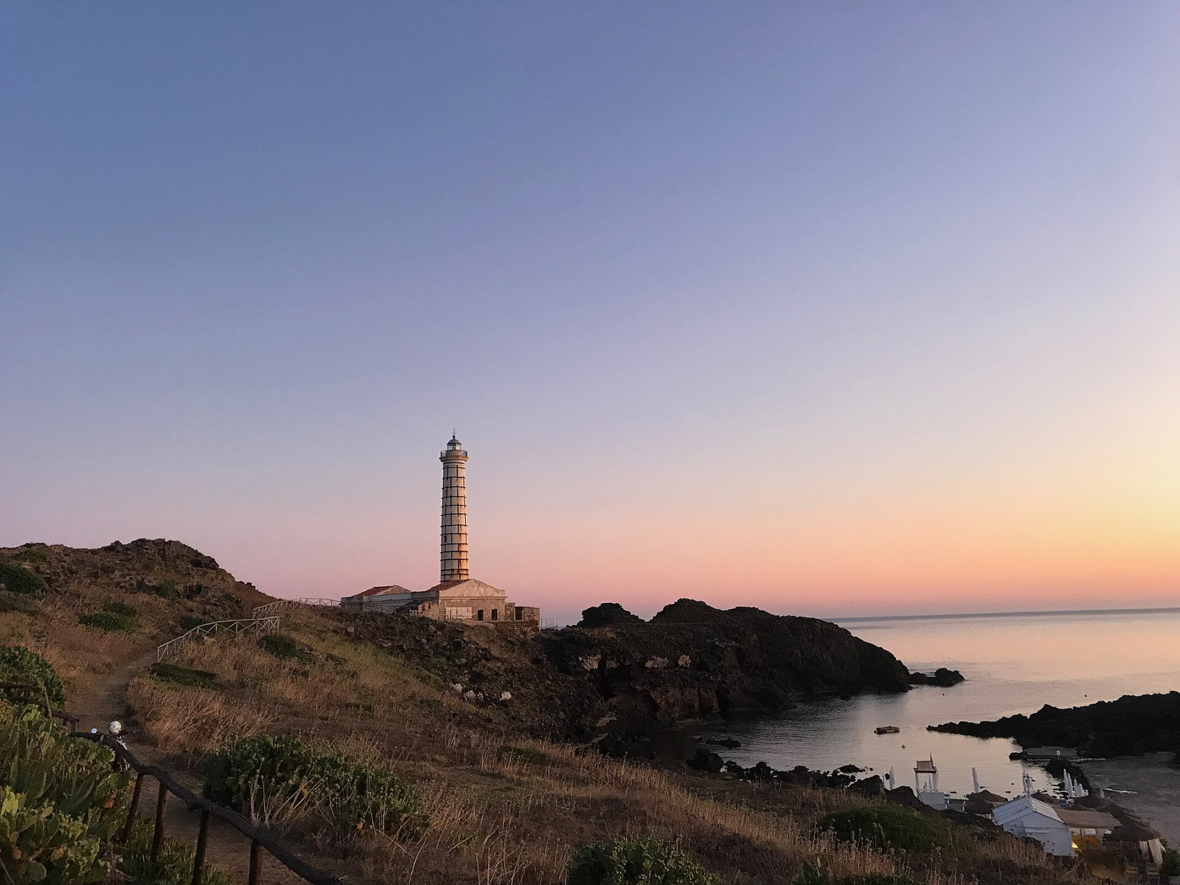 faro di punta gavassi visto dall isola di ustica by stephen kleckner
