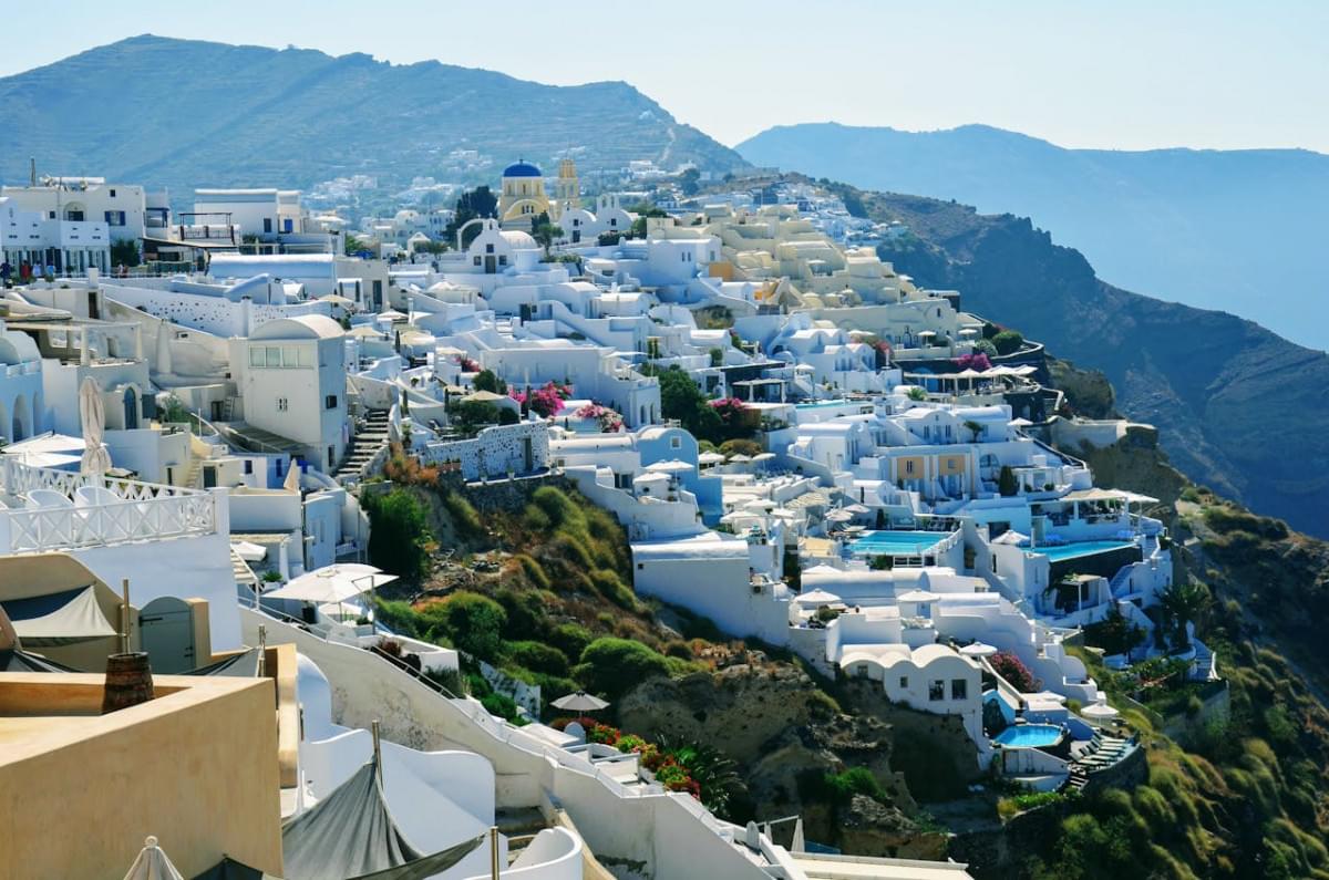 fira and oia in santorini