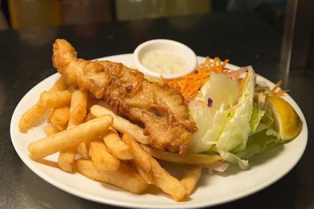 fish and chips merluzzo salse