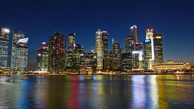 fiume di singapore skyline