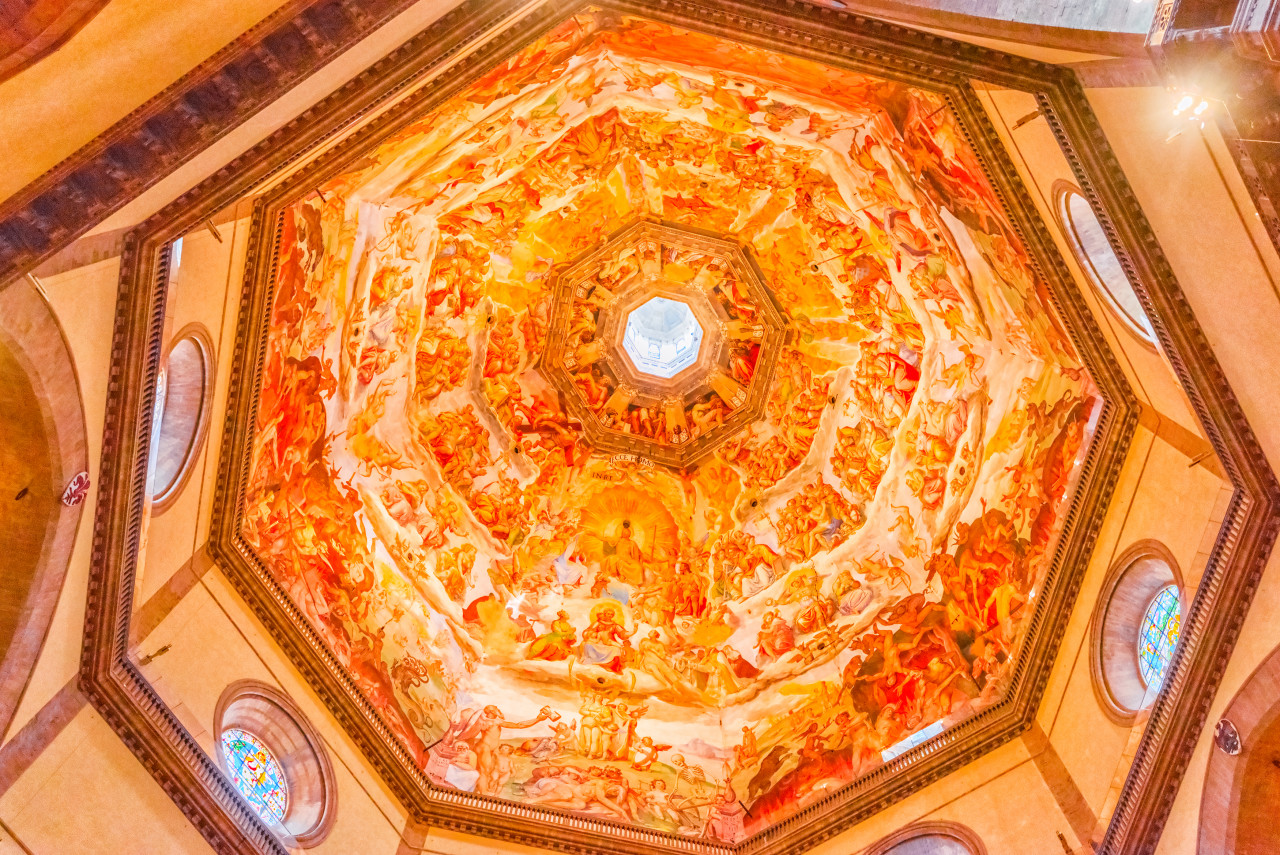 florence italy may 14 2017 inside interior santa maria del fiorecattedrale di santa maria del fiore
