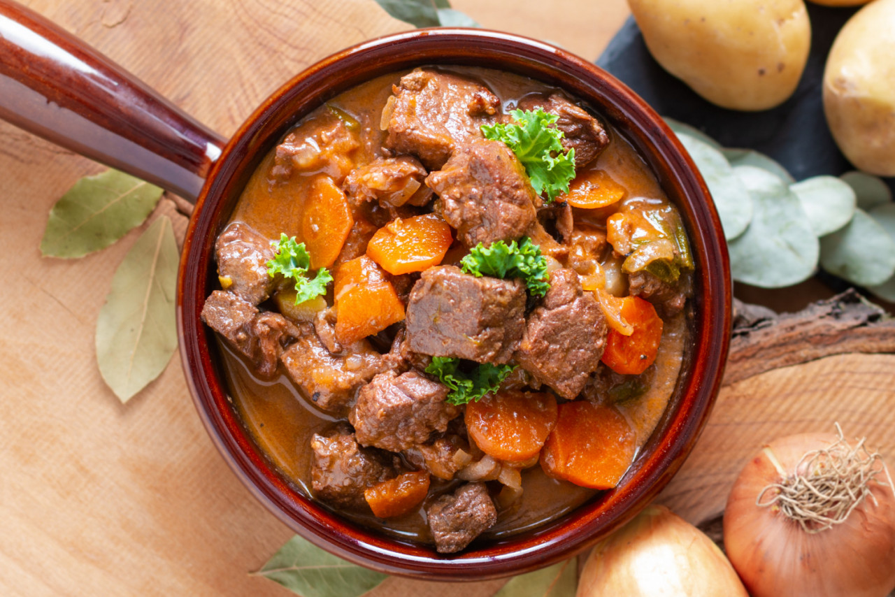 food concept french classic beefs stew estouffade de boeuf with copy space 1