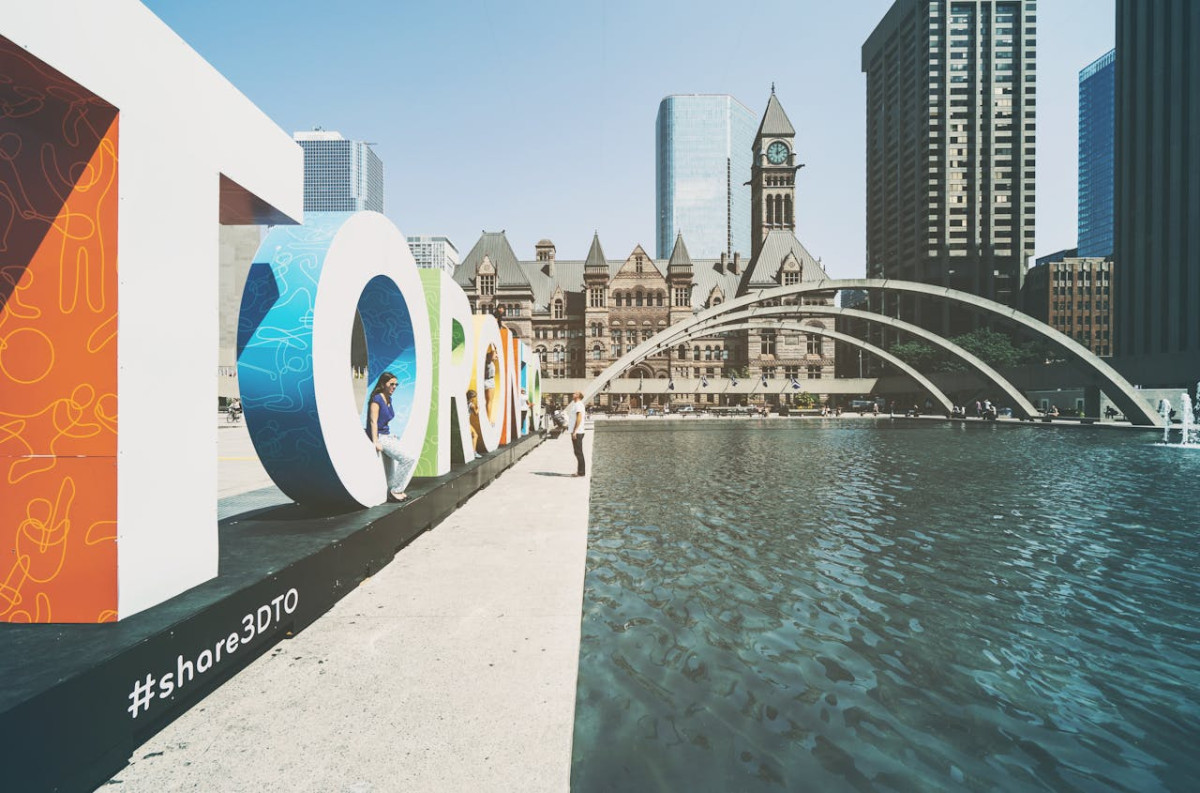 freestanding letters near fountain 1