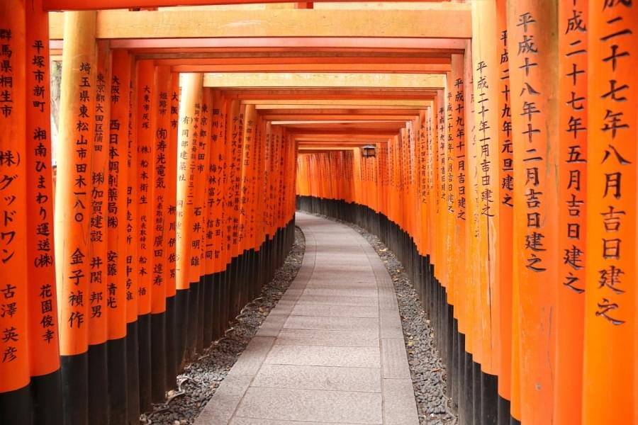 Ottavo posto fushimi inari shrine giappone