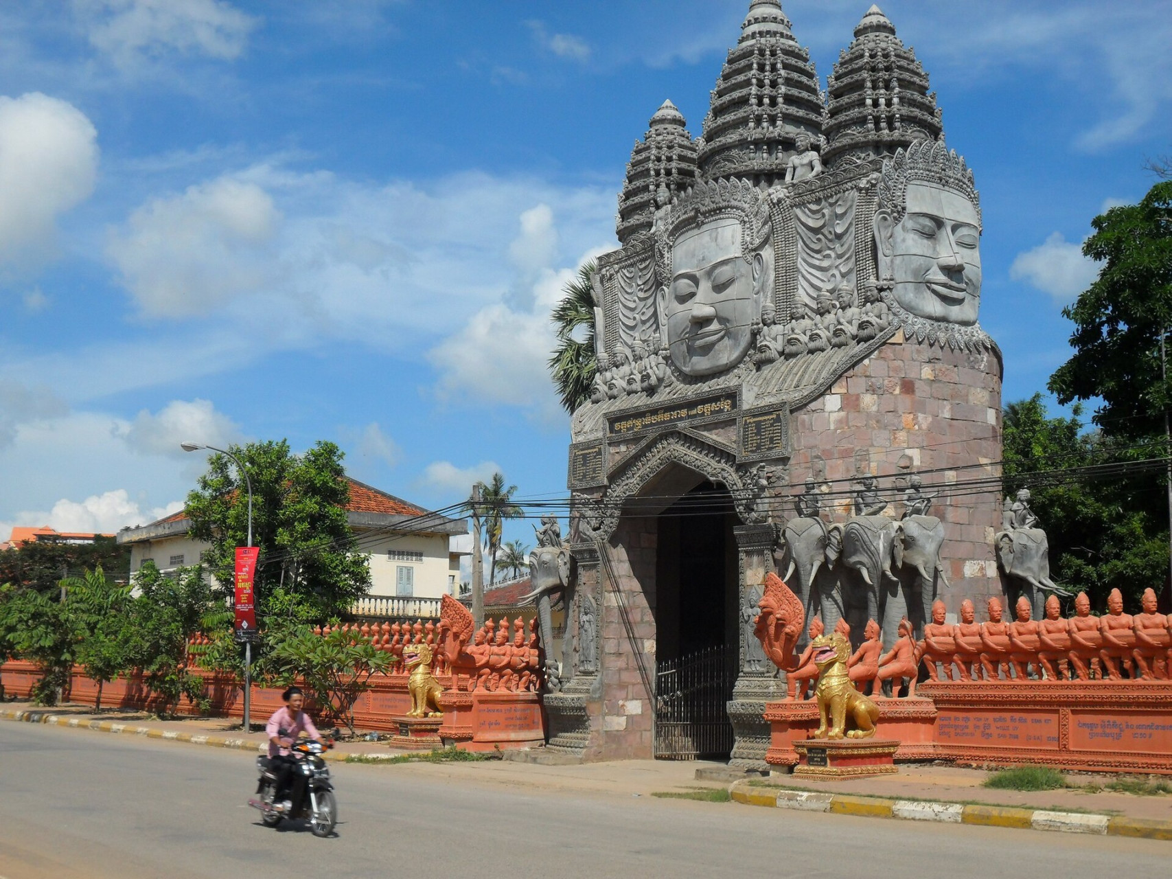 gate of wat sangker battambang cambodia