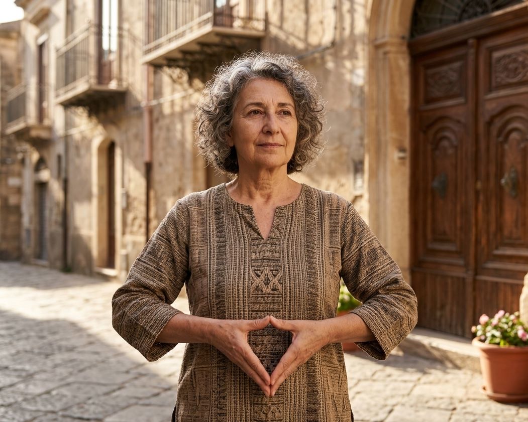 gesto mani a triangolo