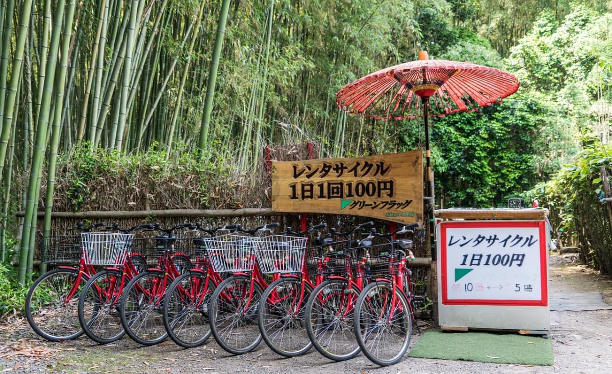 giappone il noleggio di biciclette