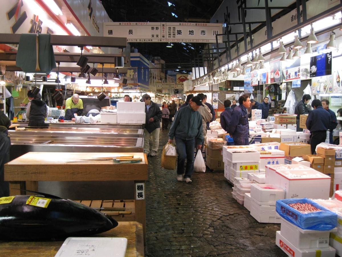 giappone tokyo pesce mercato