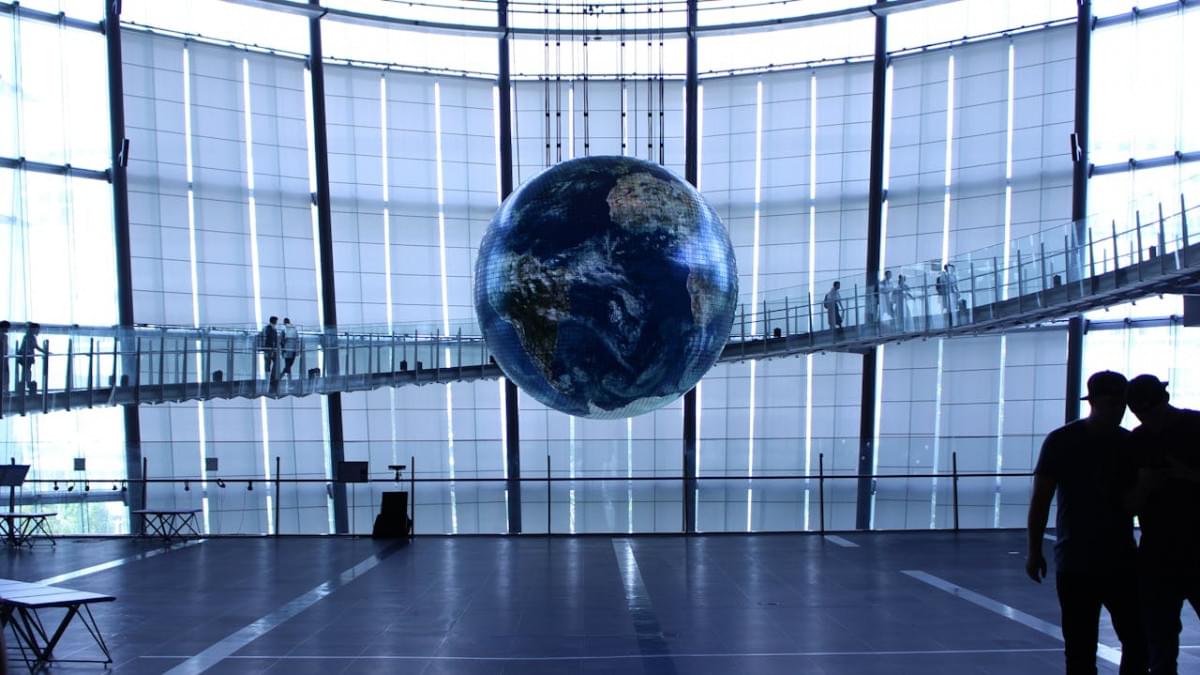 globe inside a national museum 1